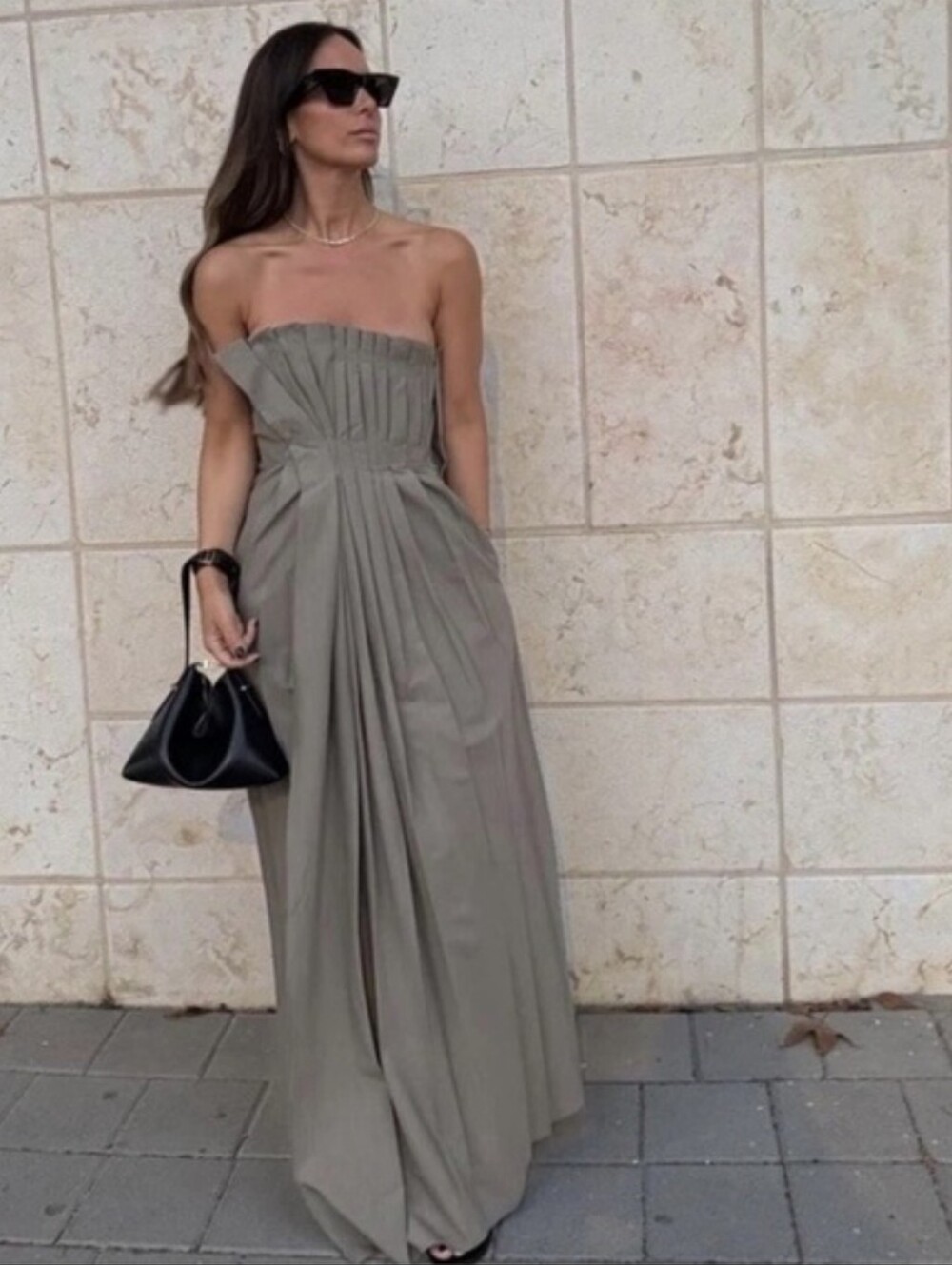 Zara NWT pleated wrinkled dress Size XS